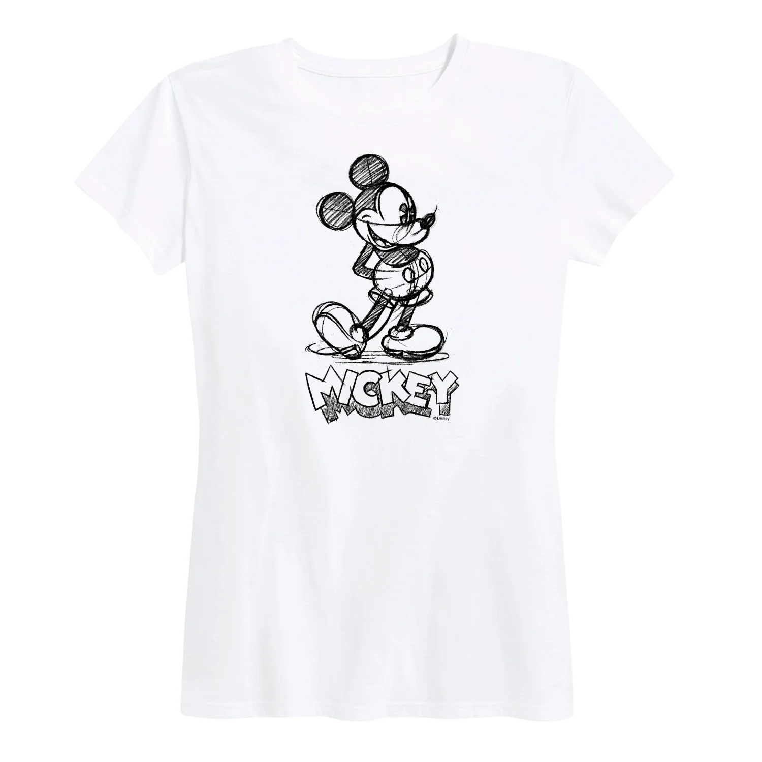 Mickey & Friends - Mickey Sketch - Women's Short Sleeve Graphic T-Shirt