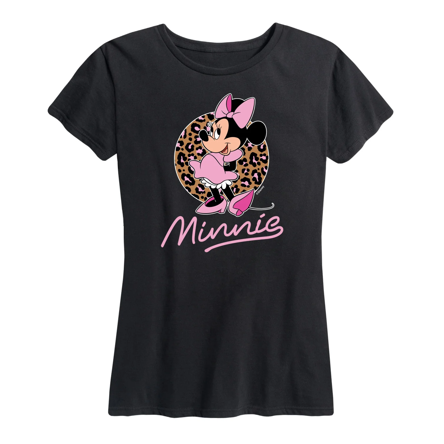 Mickey & Friends - Minnie Leopard Print - Women's Short Sleeve Graphic T-Shirt