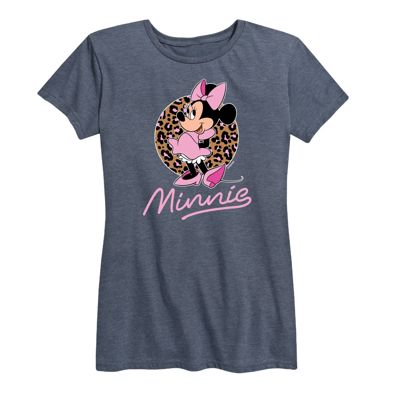 Mickey & Friends - Minnie Leopard Print - Women's Short Sleeve Graphic T-Shirt - Image 2