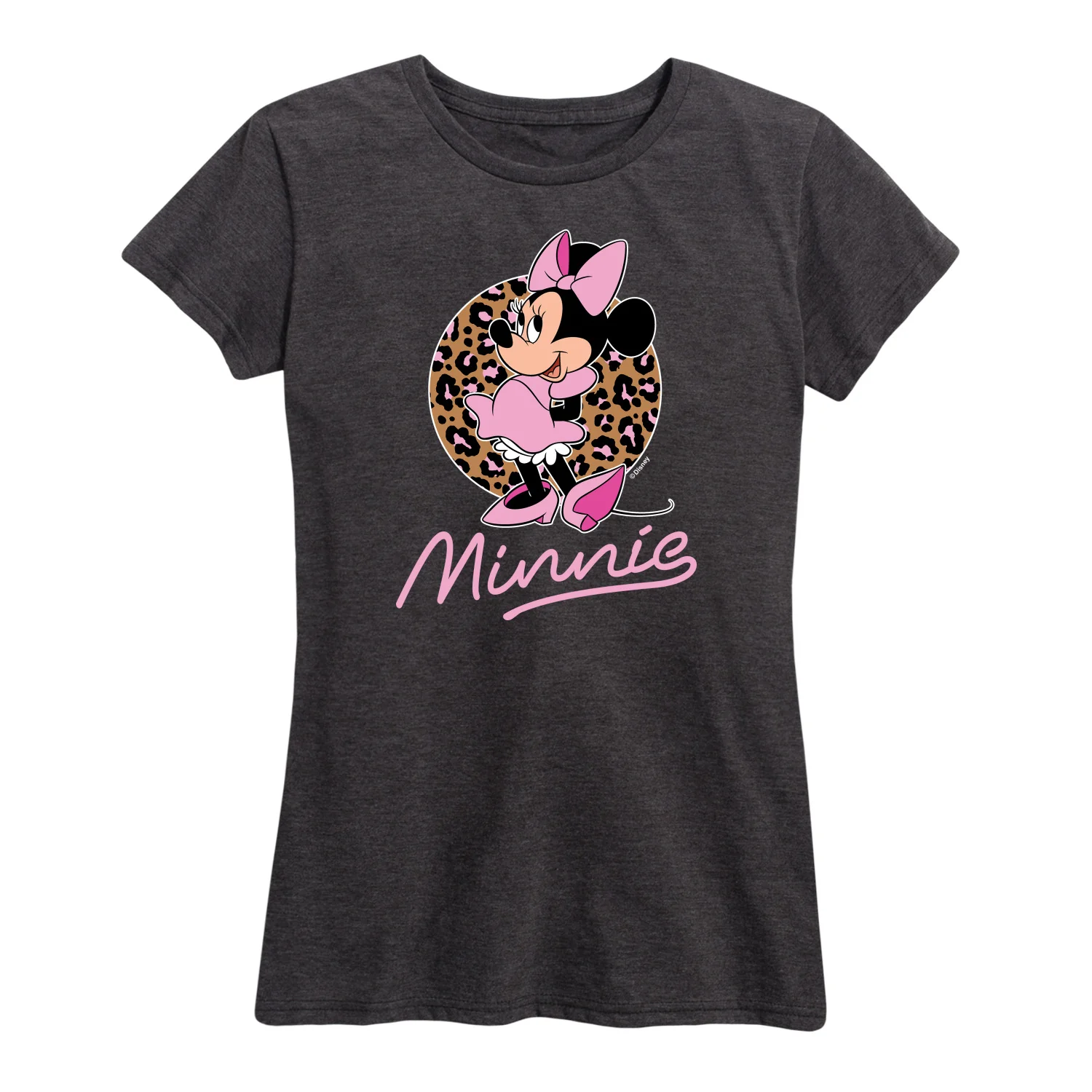 Mickey & Friends - Minnie Leopard Print - Women's Short Sleeve Graphic T-Shirt - Image 3