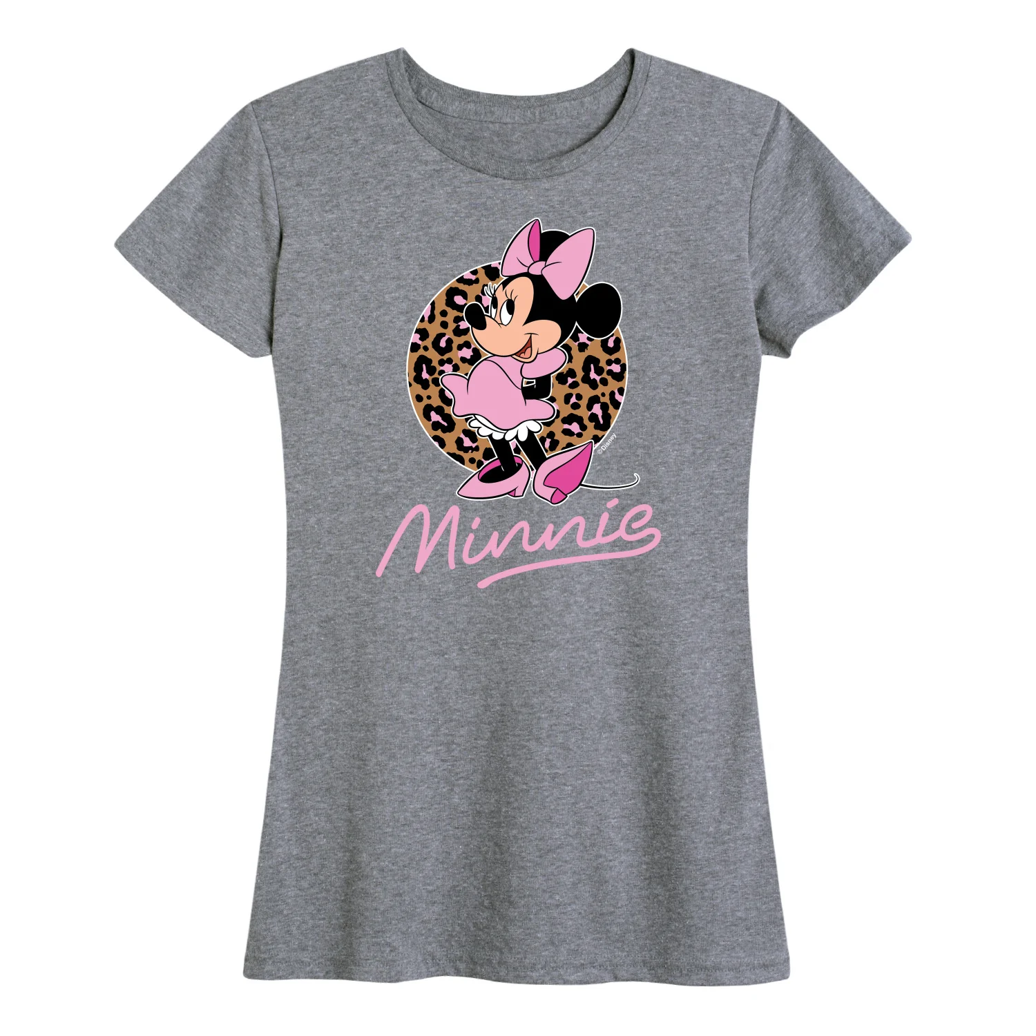 Mickey & Friends - Minnie Leopard Print - Women's Short Sleeve Graphic T-Shirt - Image 4