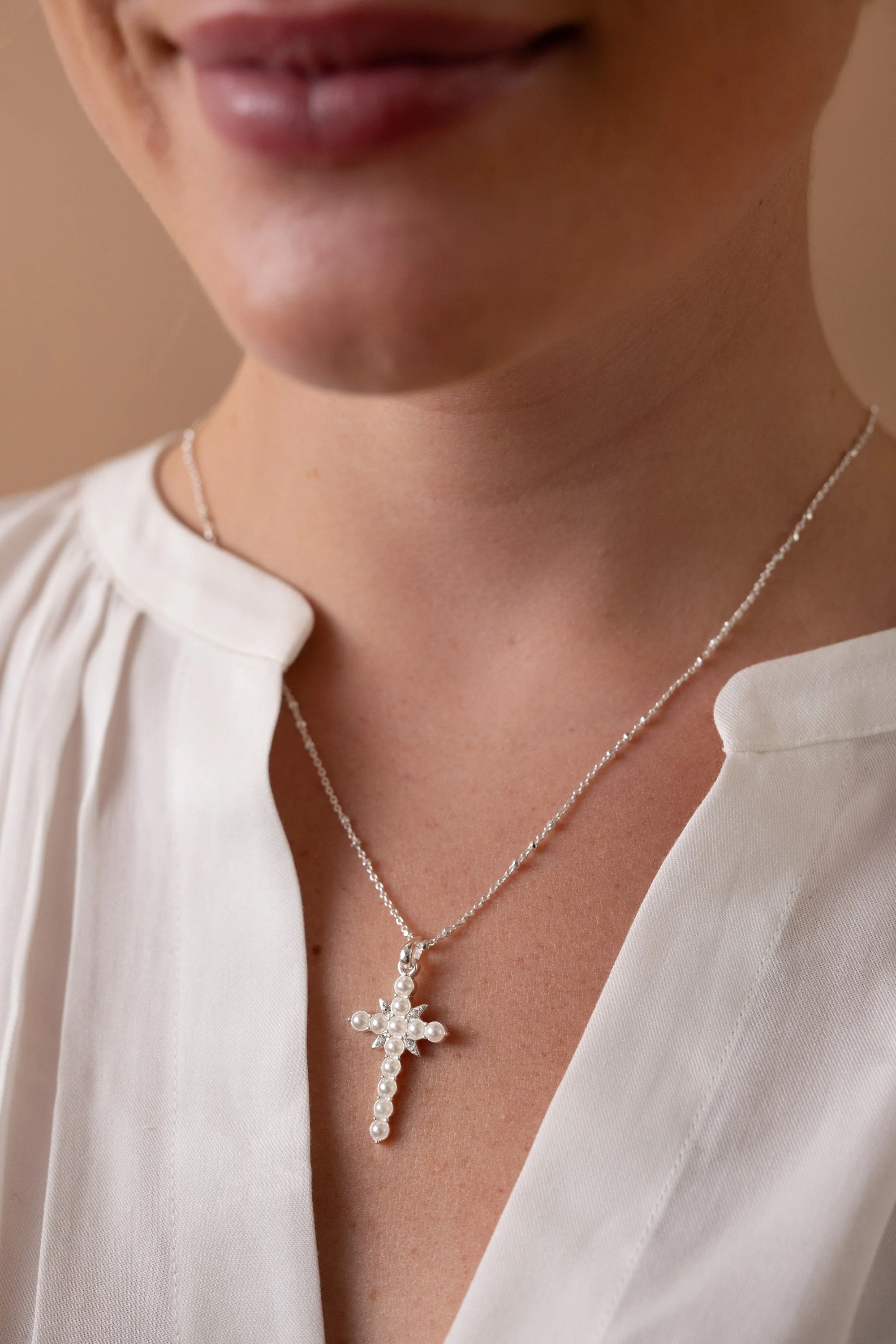 Divine Guides Cross Pendant Necklace - Image 3