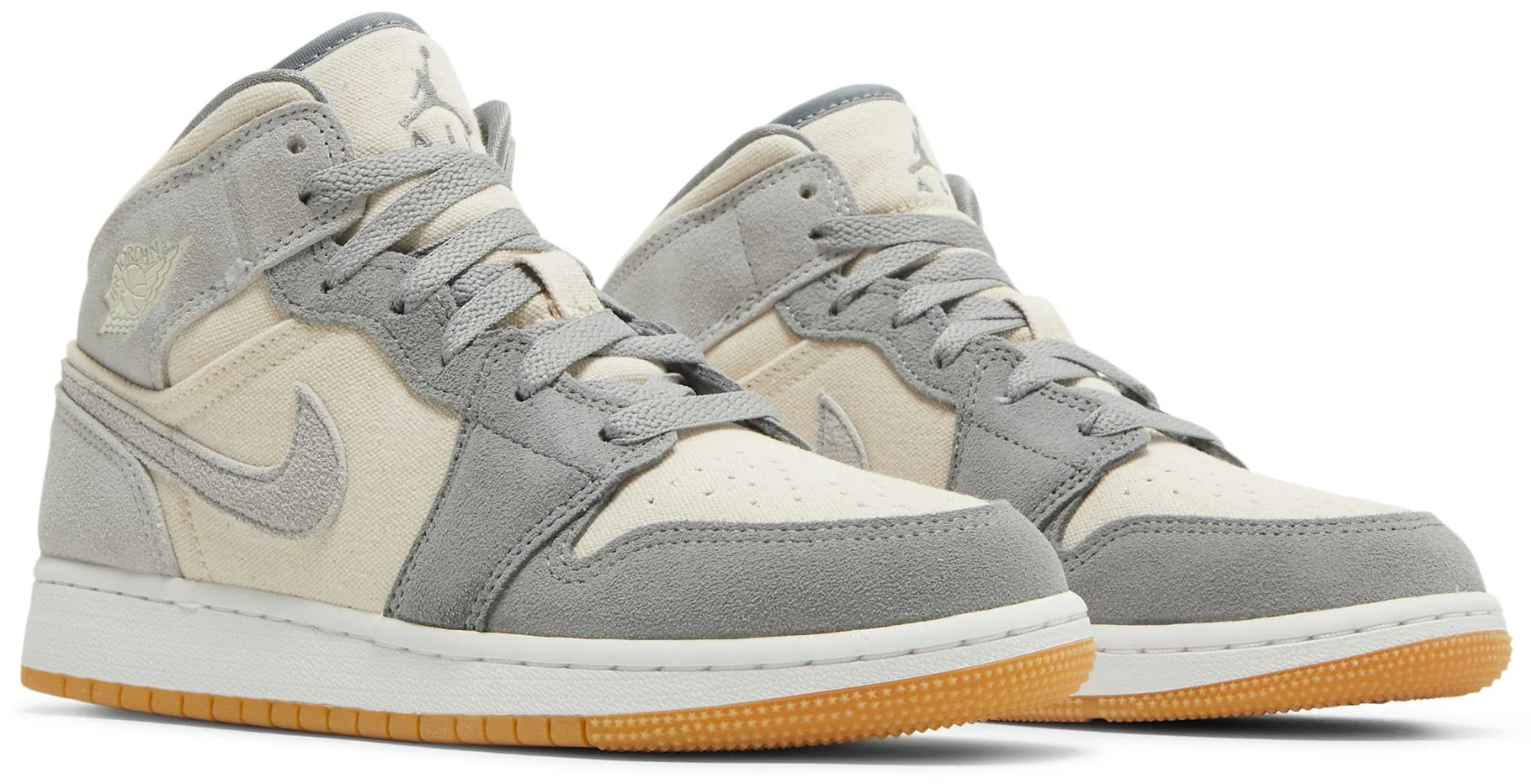 Grade School Air Jordan Retro 1 Mid Se 'Coconut Milk Particle Grey' (Gs) - Image 2