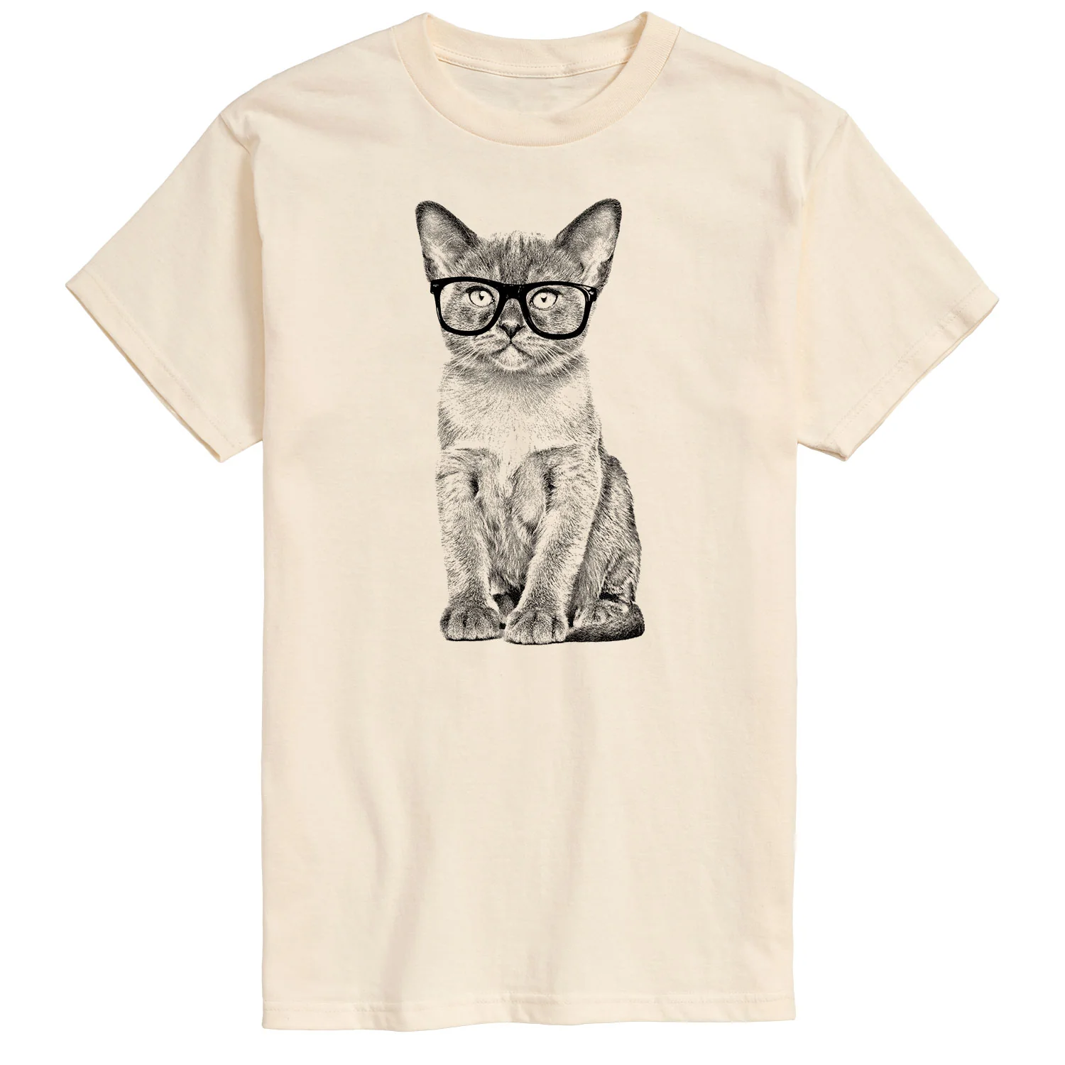 Instant Message - Cat With Glasses - Men's Short Sleeve Graphic T-shirt