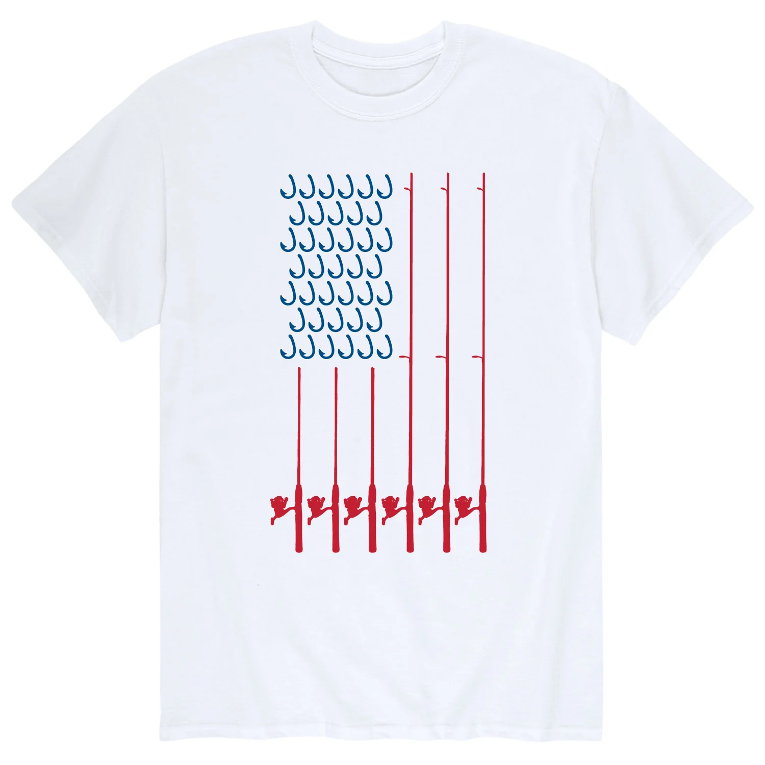 Instant Message - Fishing Pole Flag - Men's Short Sleeve Graphic T-Shirt - Image 2
