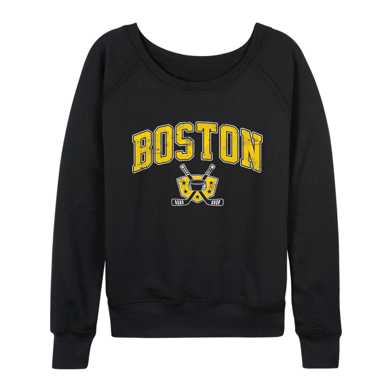 Instant Message - Boston Hockey - Women's French Terry Long Sleeve Pullover