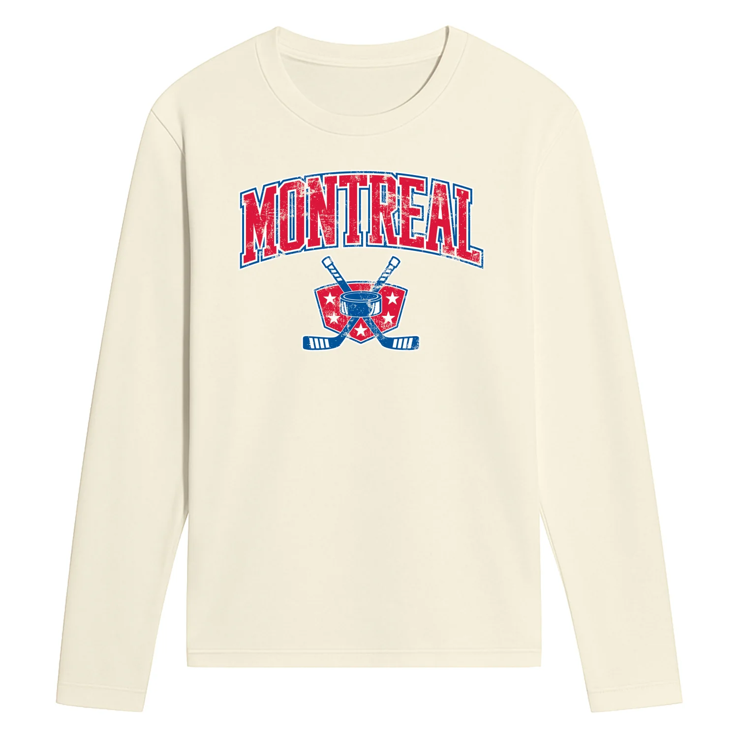 Instant Message - Montreal Hockey - Men's Long Sleeve Graphic T-Shirt - Image 2