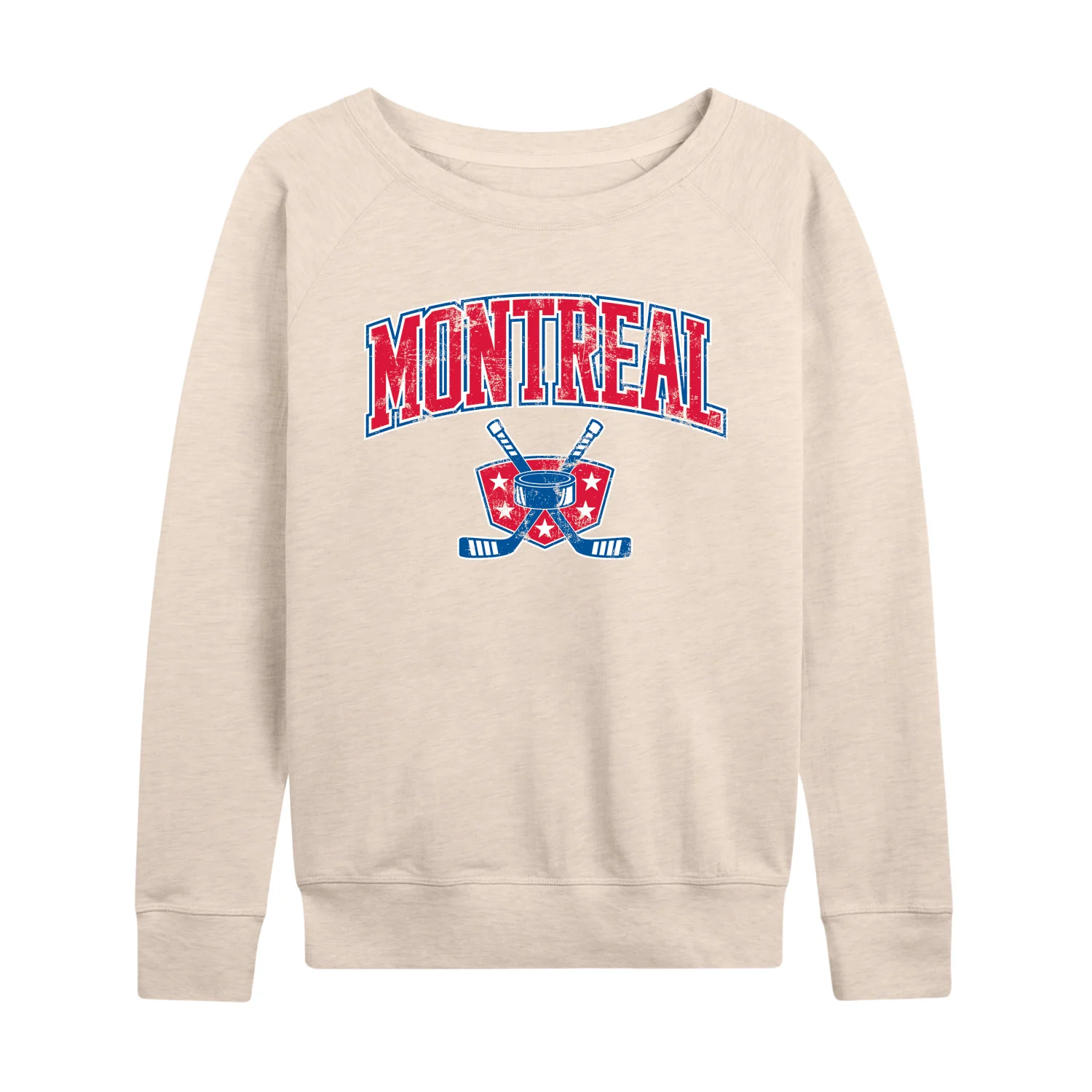 Instant Message - Montreal Hockey - Women's French Terry Long Sleeve Pullover - Image 2