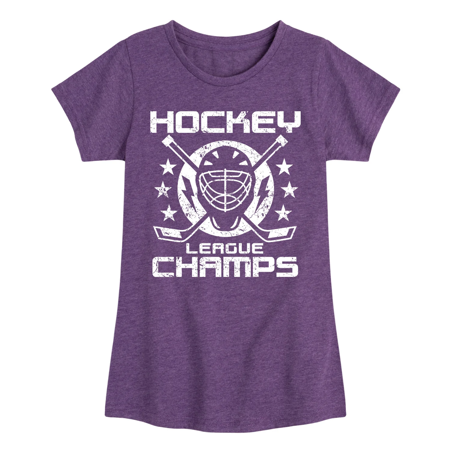 Instant Message - Hockey Champs - Youth Girls Fitted Short Sleeve T-Shirt