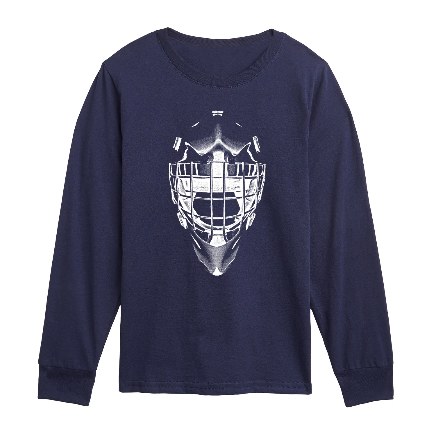 Instant Message - Hockey Mask - Youth Boys Long Sleeve Graphic T-Shirt - Image 2