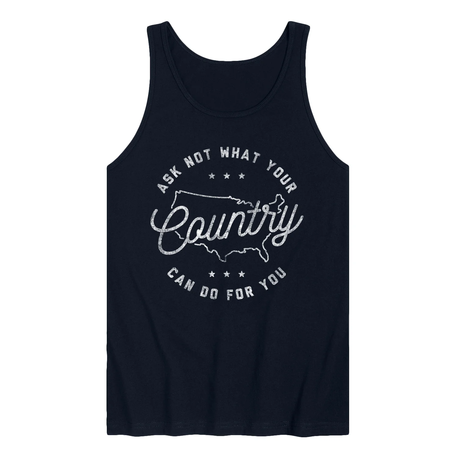 Instant Message - Ask Not What Your Country Can Do For You - Men's Sleeveless Graphic Tank - Image 2