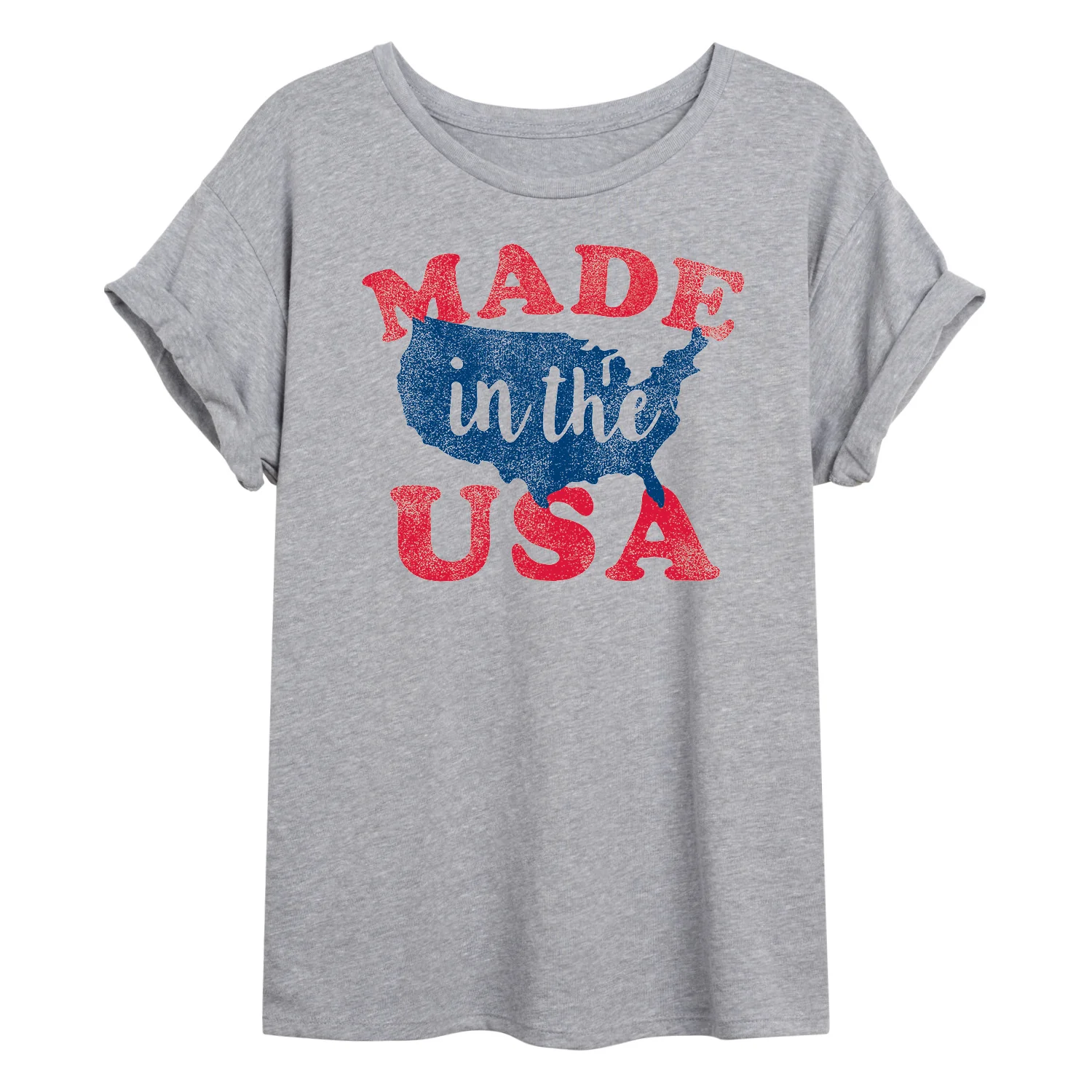 Instant Message - Made in the USA - Juniors Oversized Graphic T-Shirt
