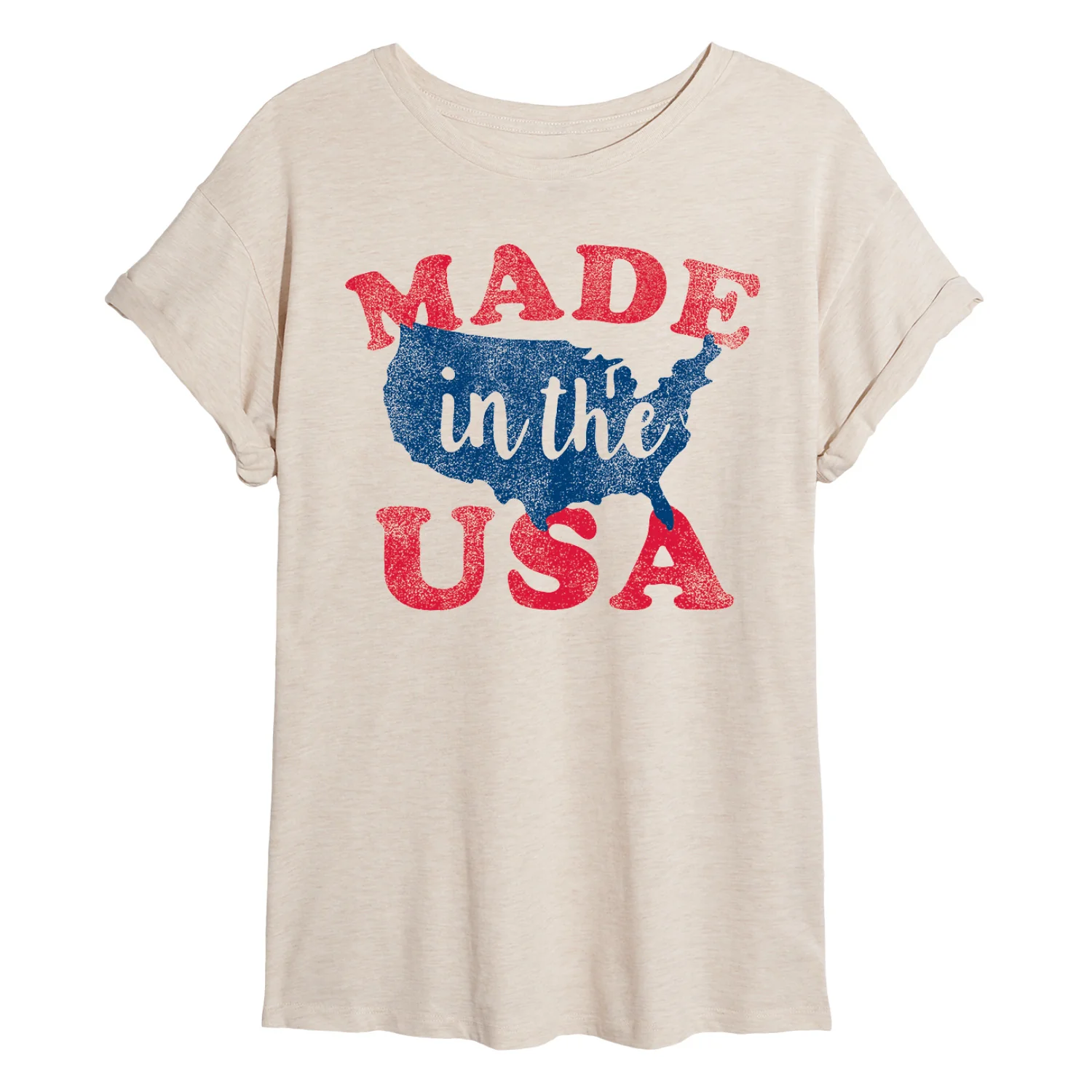 Instant Message - Made in the USA - Juniors Oversized Graphic T-Shirt - Image 2