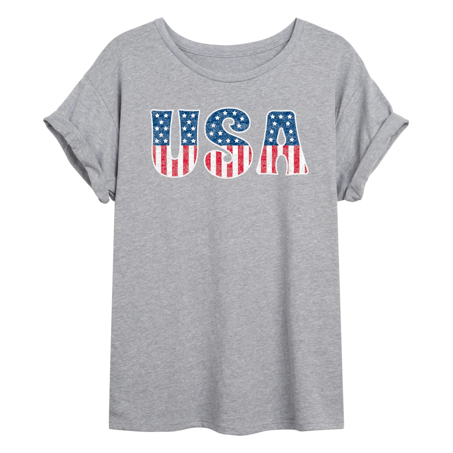 Instant Message - USA - Juniors Oversized Graphic T-Shirt