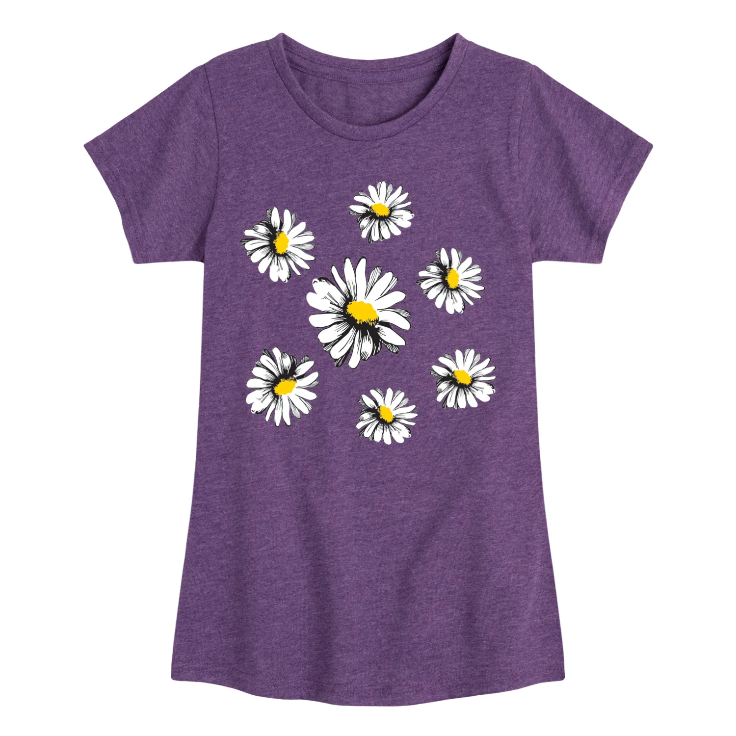Instant Message - Daisies - Youth Girls Short Sleeve T-shirt - Image 5
