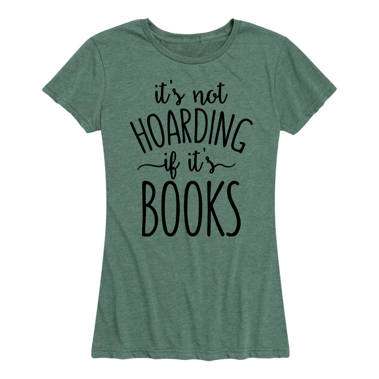 Instant Message - It's Not Hoarding if it's Books - Women's Short Sleeve Graphic T-shirt - Image 2
