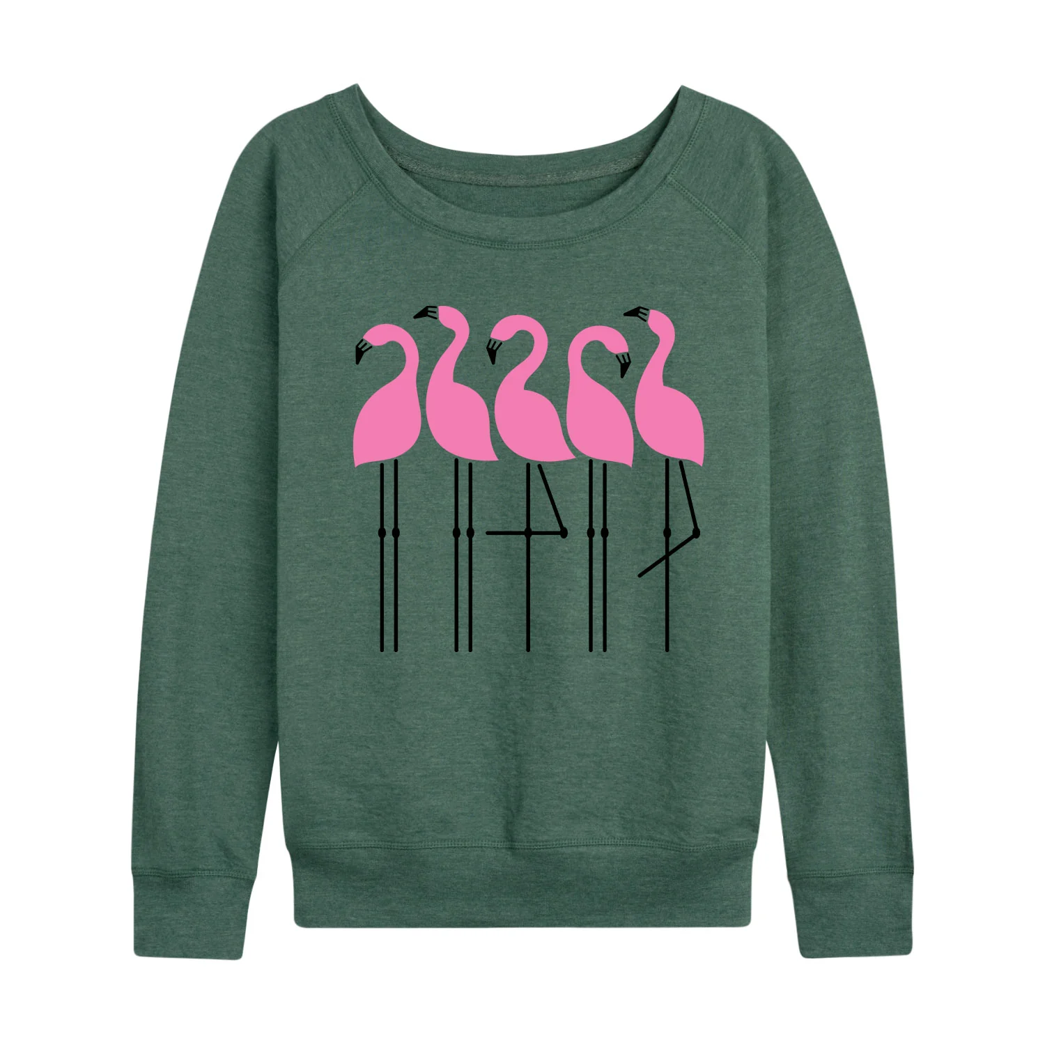 Instant Message - Flamingos - Women's Lightweight French Terry Long Sleeve Shirt