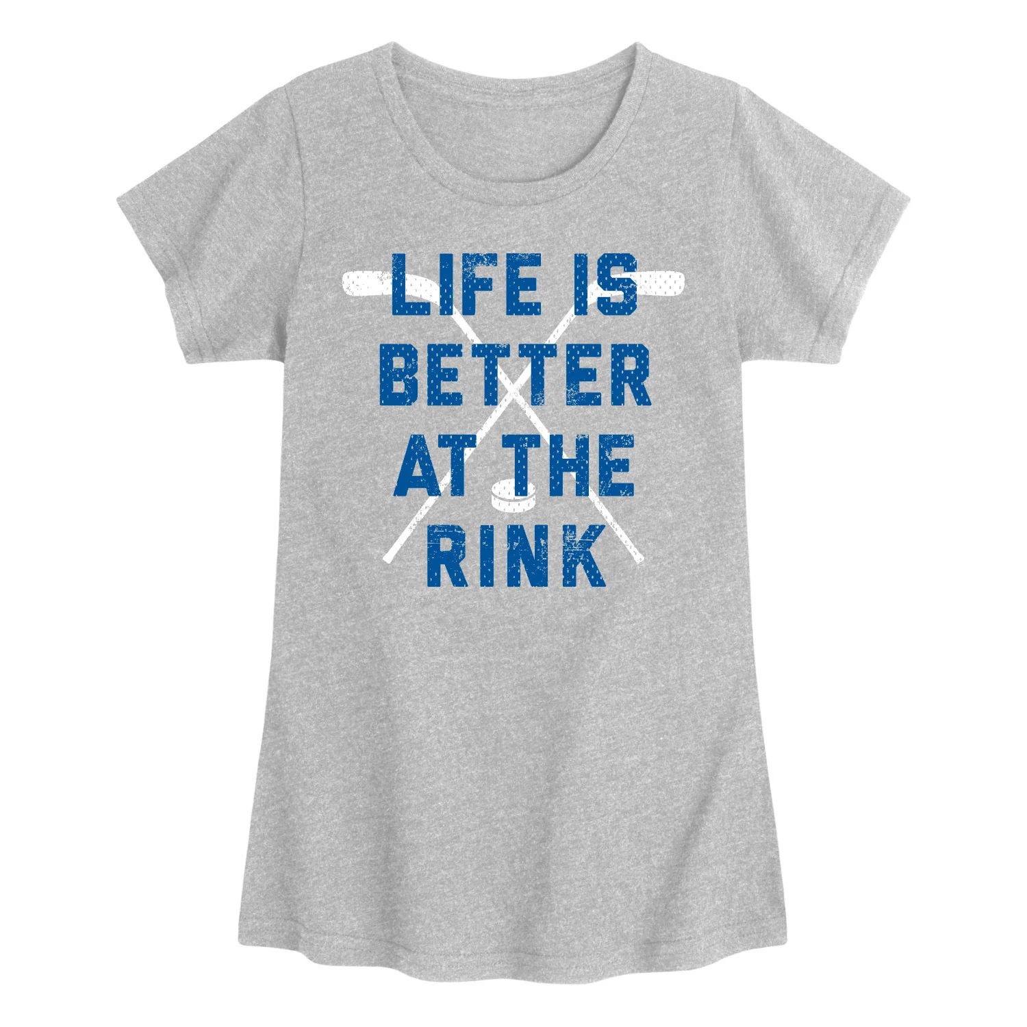 Instant Message - Life Is Better At The Rink - Youth Girls Fitted Short Sleeve T-Shirt - Image 3