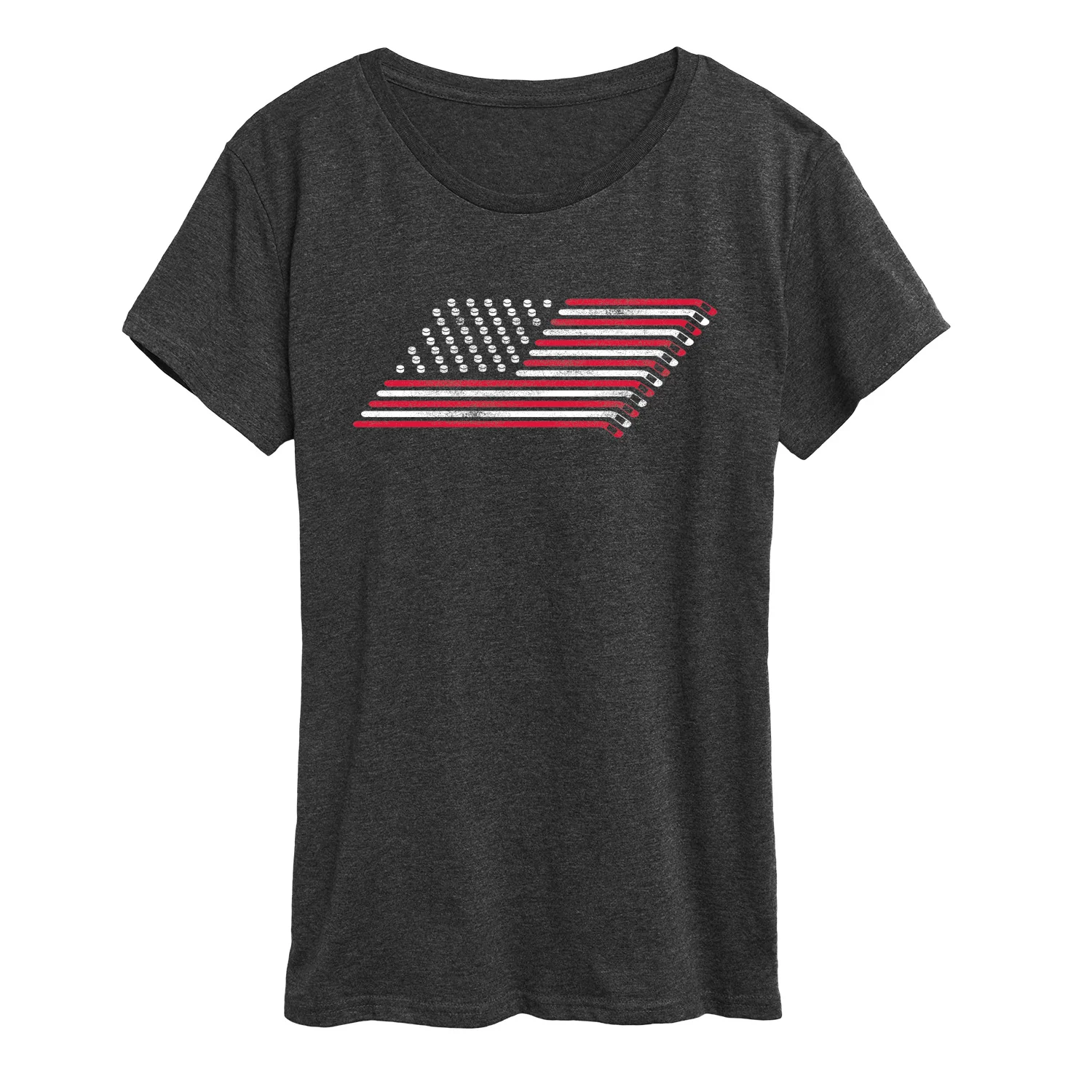 Instant Message - Hockey Flag - Women's Short Sleeve Graphic T-Shirt - Image 2