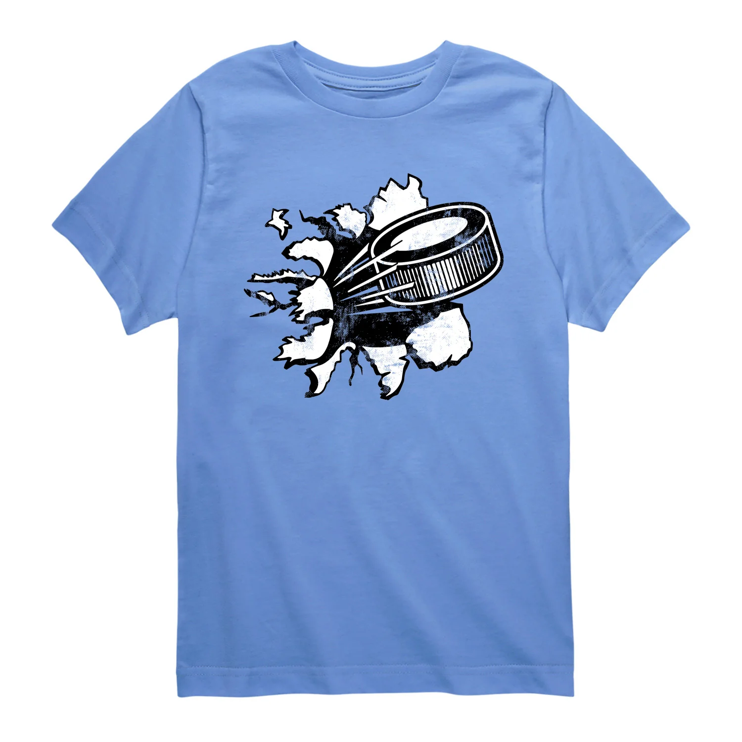 Instant Message - Hockey Puck Shirt Tear - Youth Boys Short Sleeve Graphic T-Shirt - Image 3