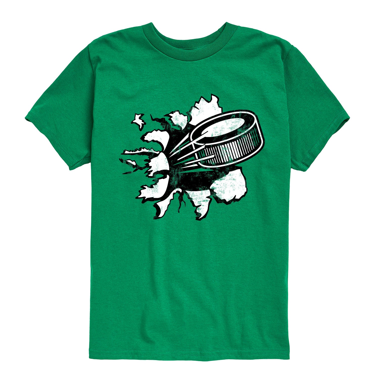 Instant Message - Hockey Puck Shirt Tear - Youth Boys Short Sleeve Graphic T-Shirt - Image 4