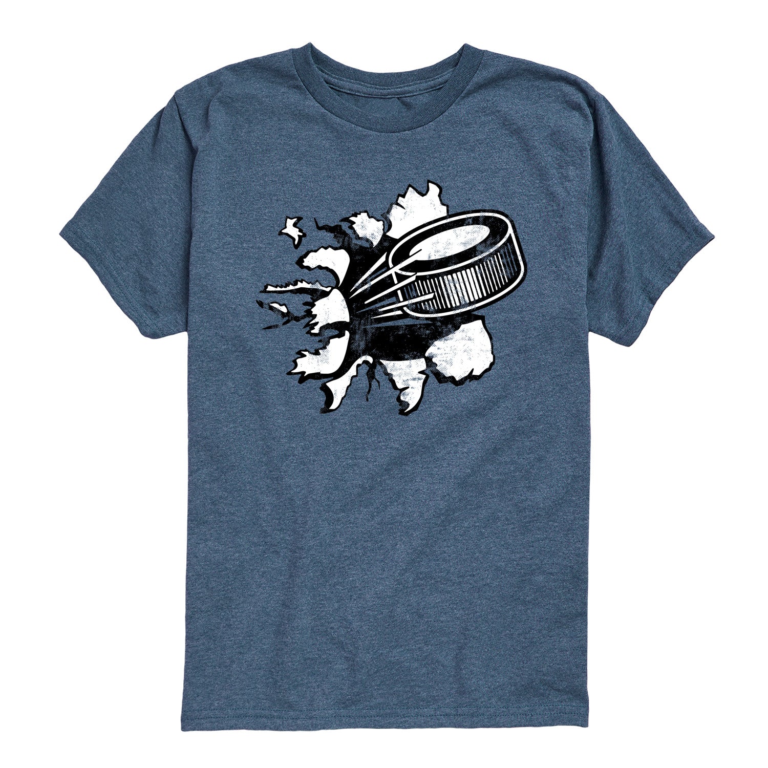 Instant Message - Hockey Puck Shirt Tear - Youth Boys Short Sleeve Graphic T-Shirt - Image 5