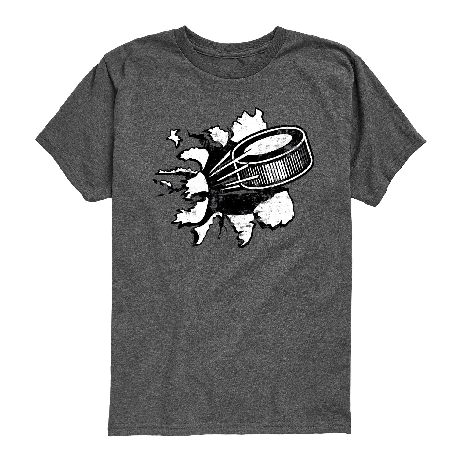 Instant Message - Hockey Puck Shirt Tear - Youth Boys Short Sleeve Graphic T-Shirt - Image 6