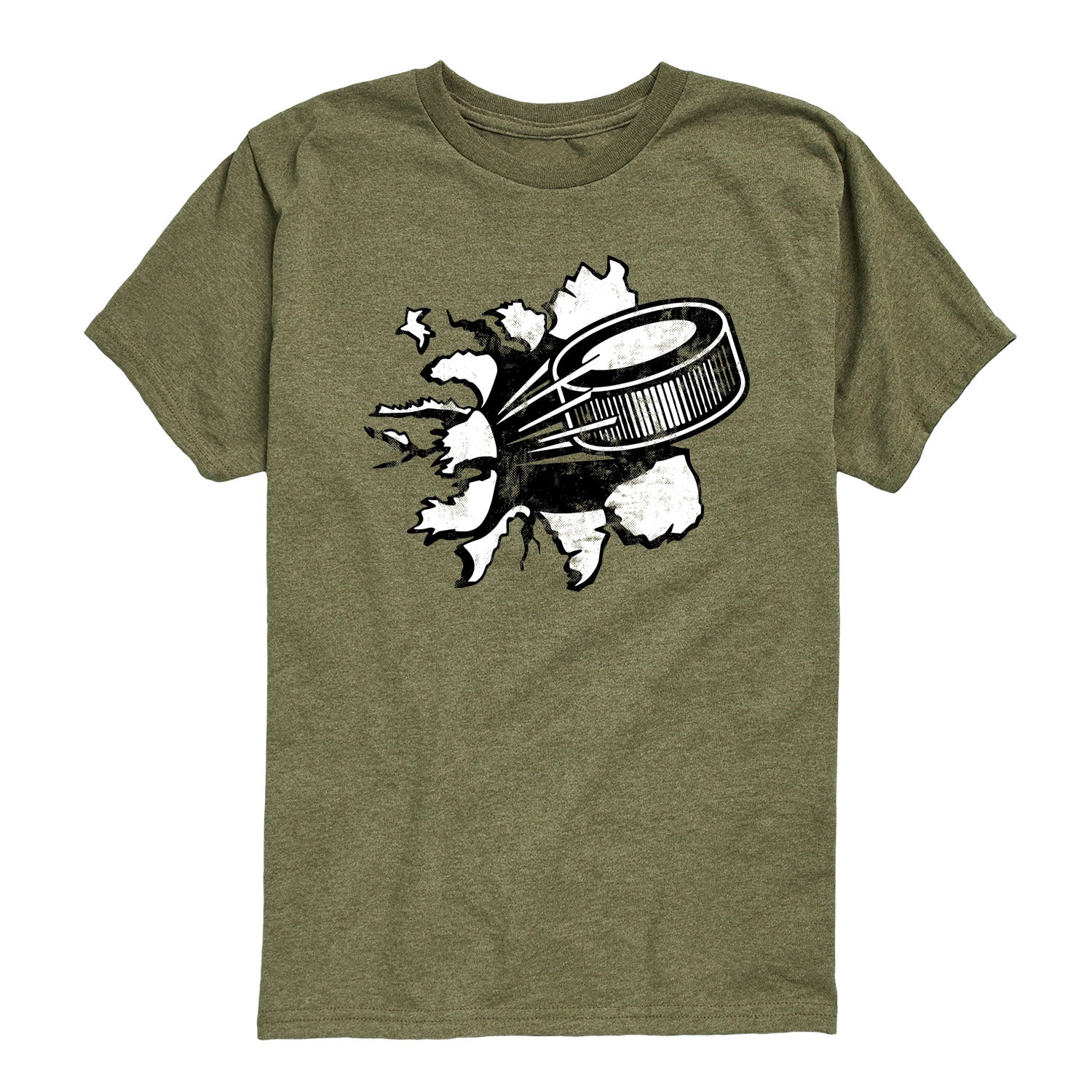 Instant Message - Hockey Puck Shirt Tear - Youth Boys Short Sleeve Graphic T-Shirt - Image 7