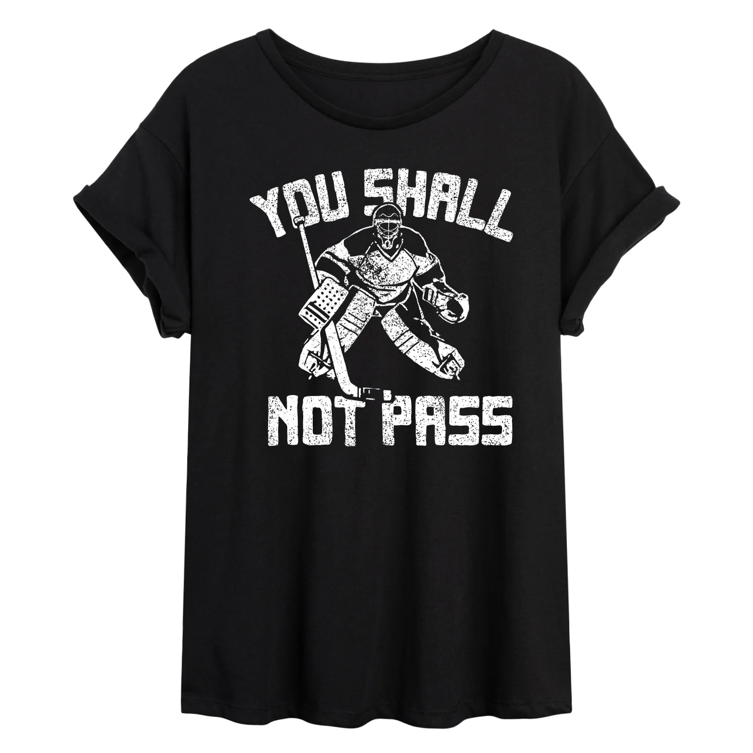 Instant Message - You Shall Not Pass - Juniors Oversized Graphic T-Shirt
