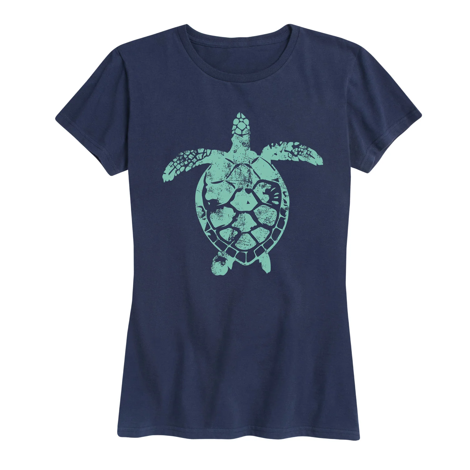 Instant Message - Sea Turtle Illustration - Women's Short Sleeve Graphic T-shirt - Image 3