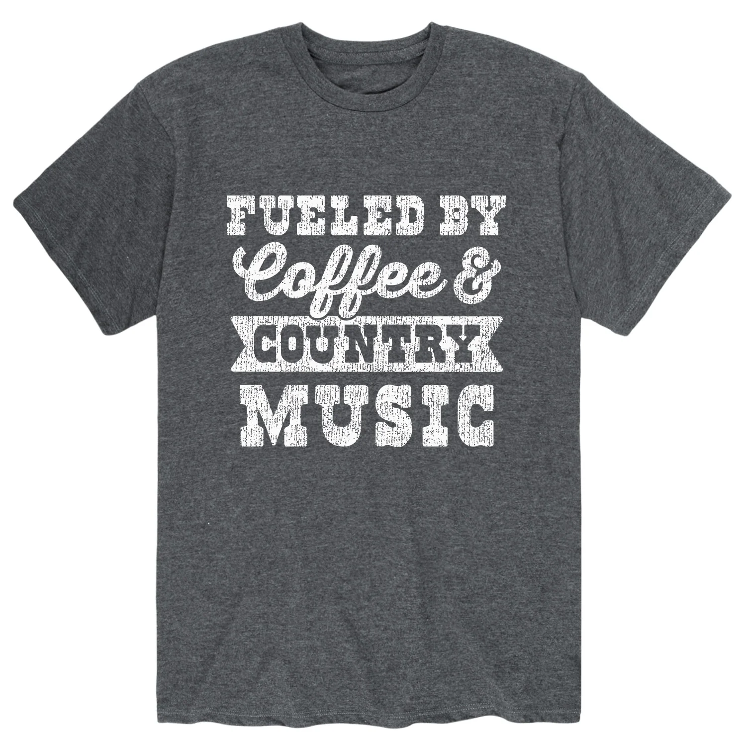 Instant Message - Fueled by Coffee and Country Music - Men's Short Sleeve Graphic T-shirt - Image 2