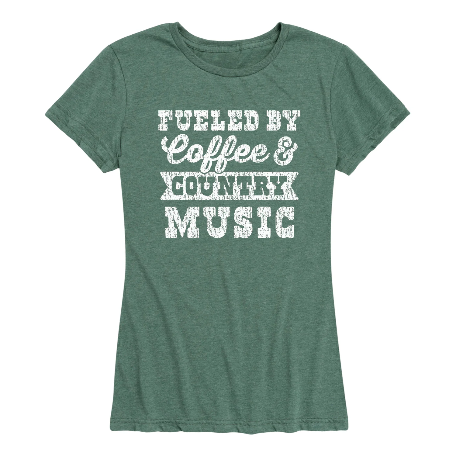 Instant Message - Fueled by Coffee and Country Music - Women's Short Sleeve Graphic T-shirt - Image 3