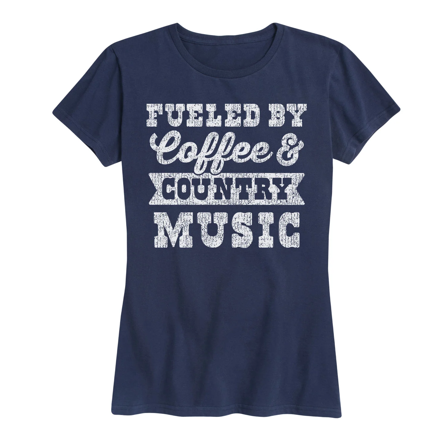 Instant Message - Fueled by Coffee and Country Music - Women's Short Sleeve Graphic T-shirt - Image 4