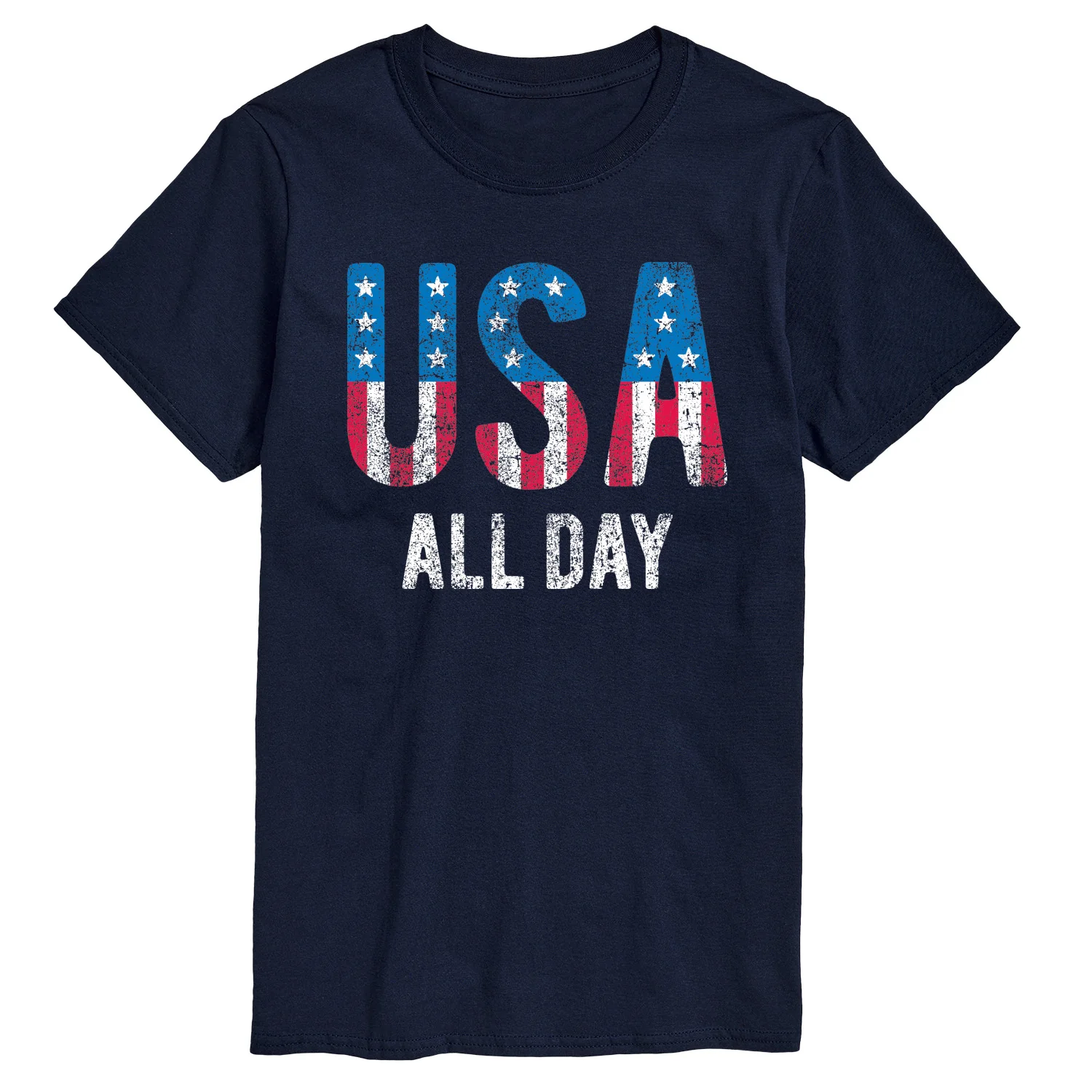 Instant Message - USA All Day Flag Fill - Men's Short Sleeve Graphic T-Shirt