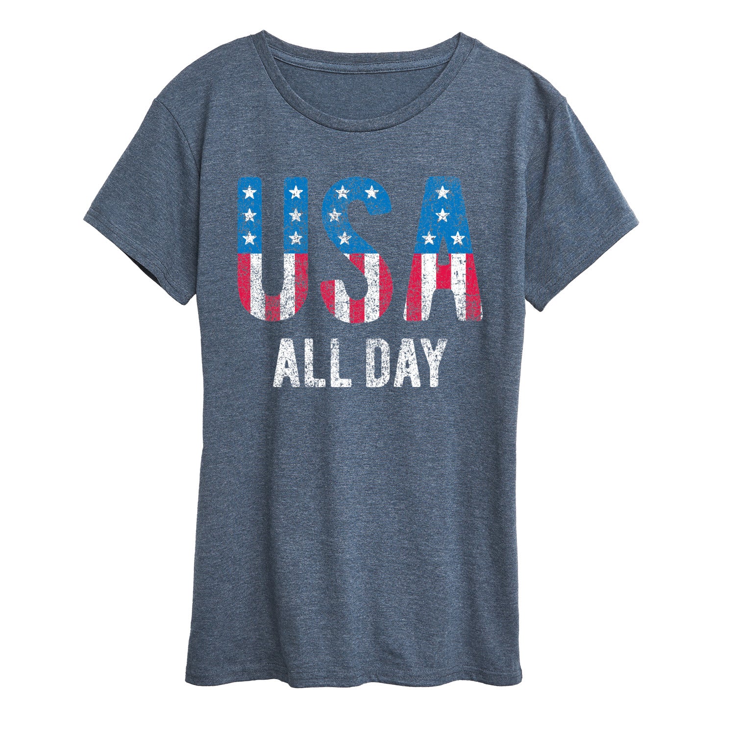 Instant Message - USA All Day Flag Fill - Women's Short Sleeve Graphic T-Shirt - Image 3