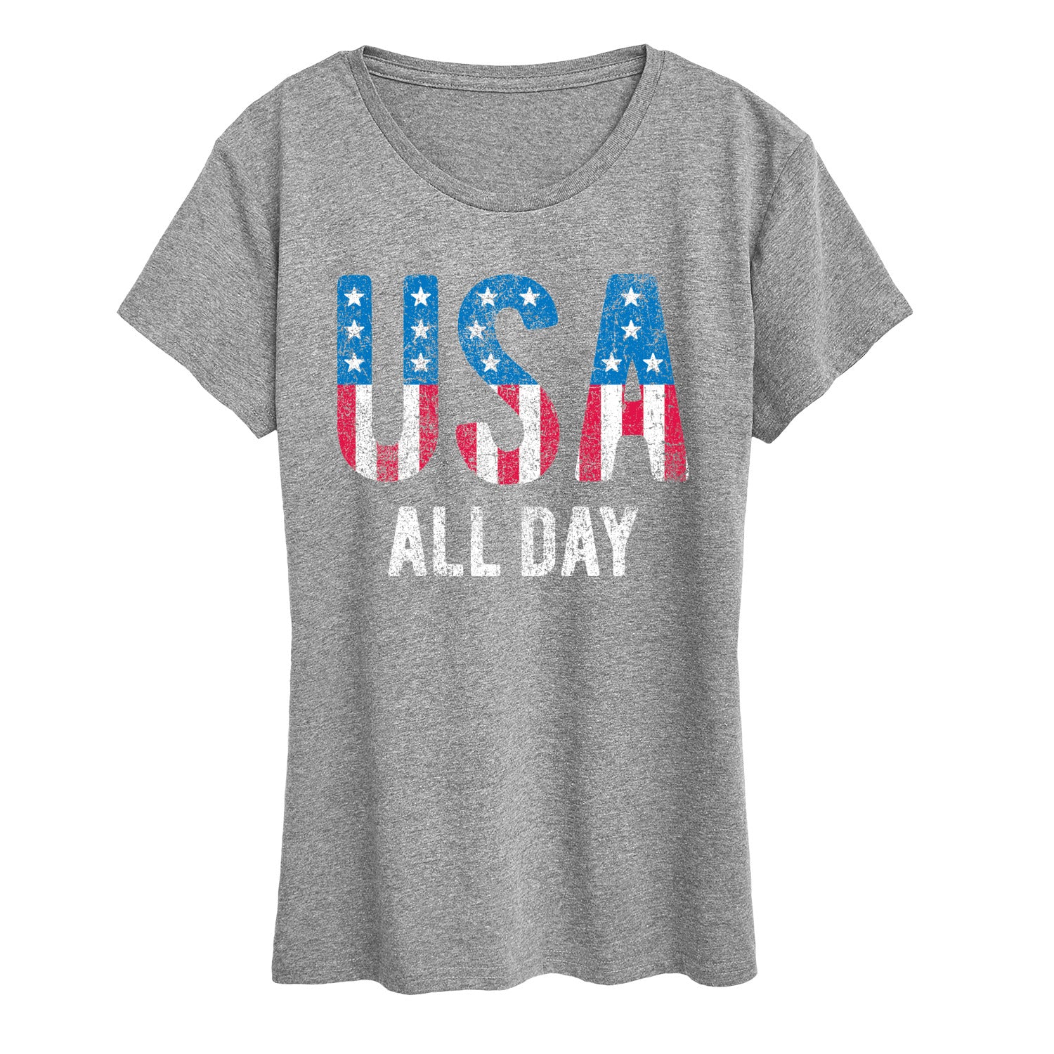 Instant Message - USA All Day Flag Fill - Women's Short Sleeve Graphic T-Shirt - Image 5