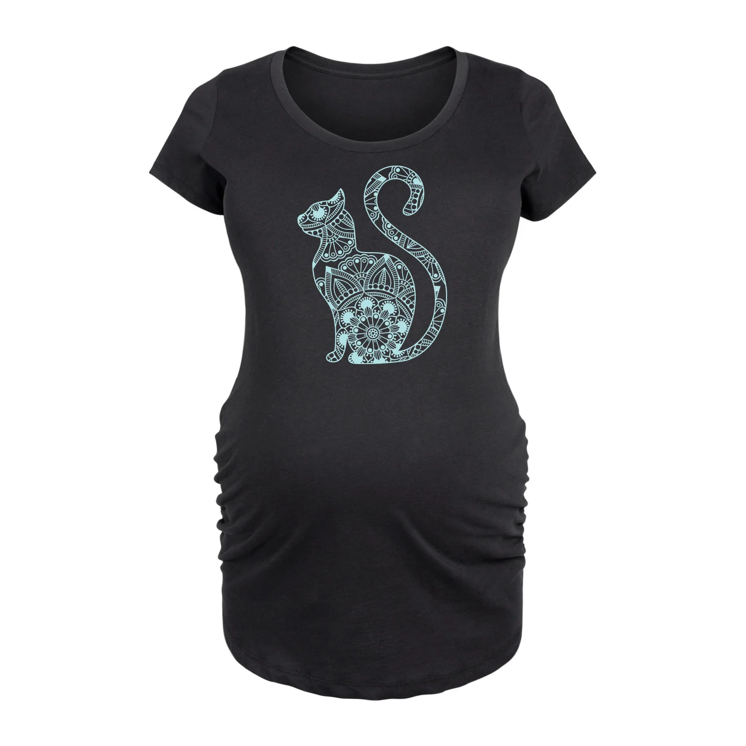 Instant Message - Decorative Cat - Maternity Scoop Neck Tee