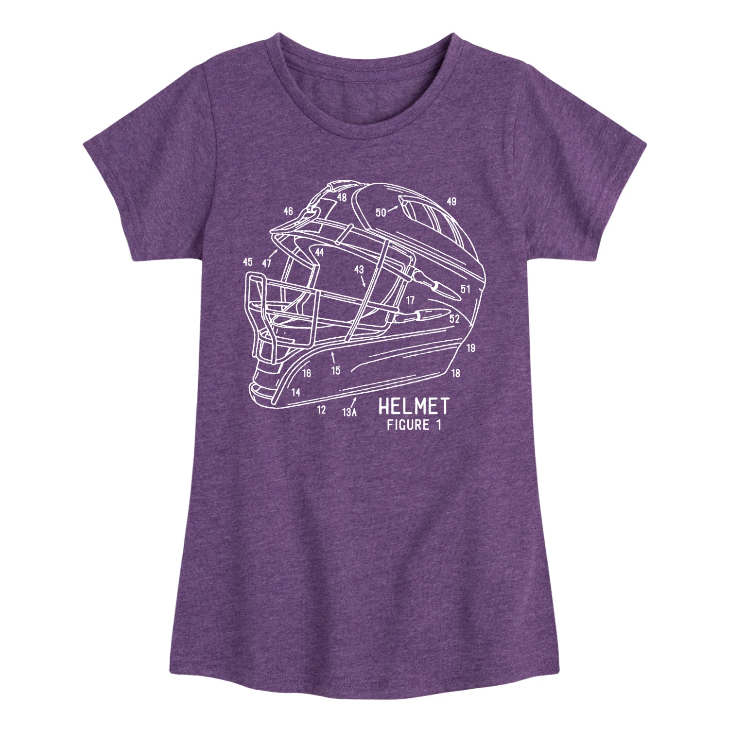 Instant Message - Hockey Helmet - Youth Girls Fitted Short Sleeve T-Shirt
