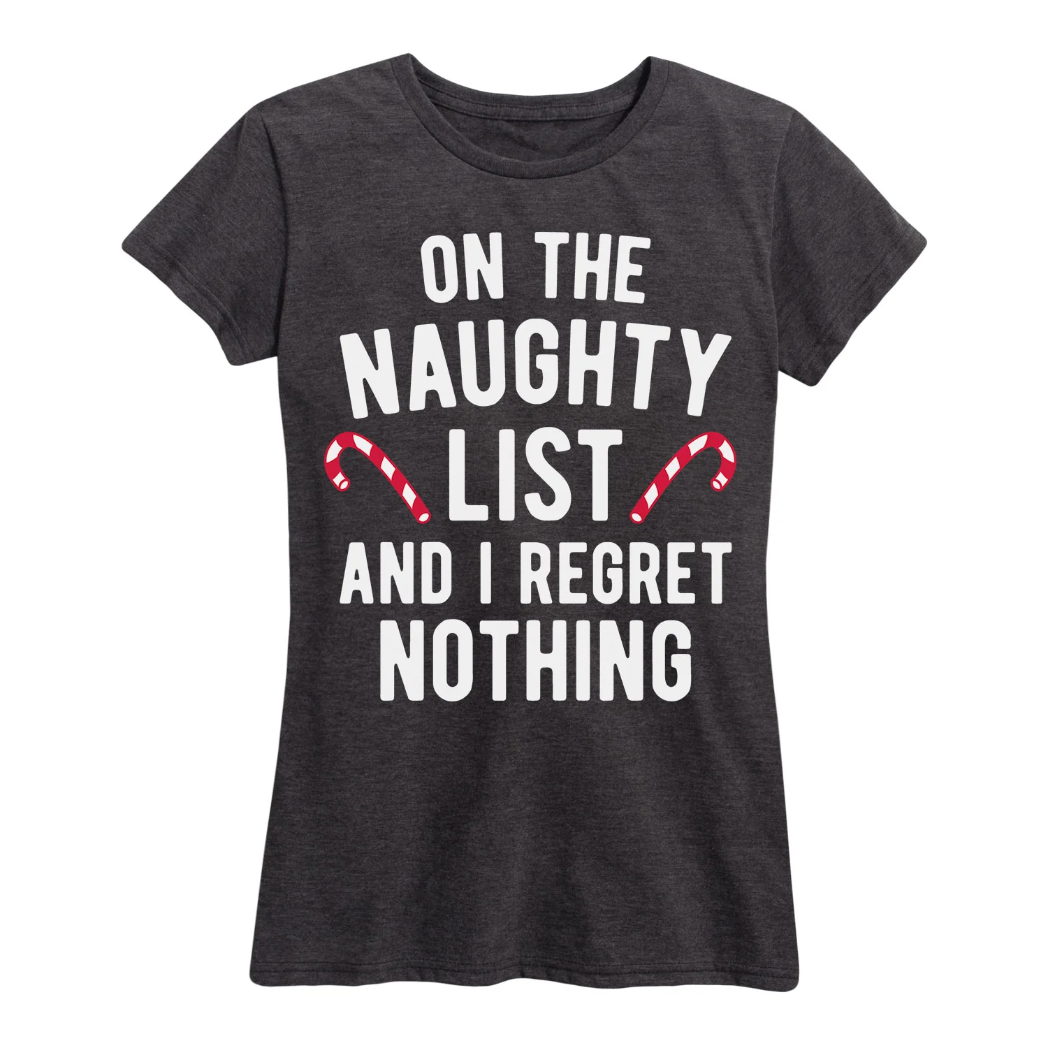 Instant Message - On the Naughty List I Regret Nothing - Women's Short Sleeve Graphic T-shirt - Image 3