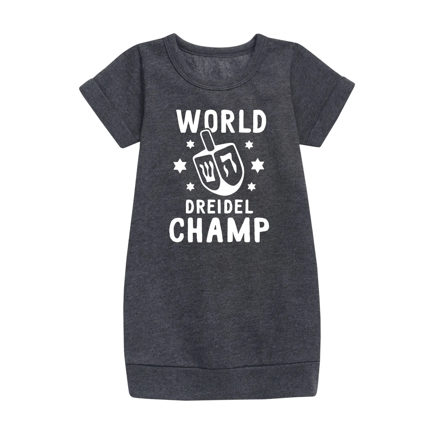 Instant Message - World Dreidel Champ - Girls Ss Fleece Dress