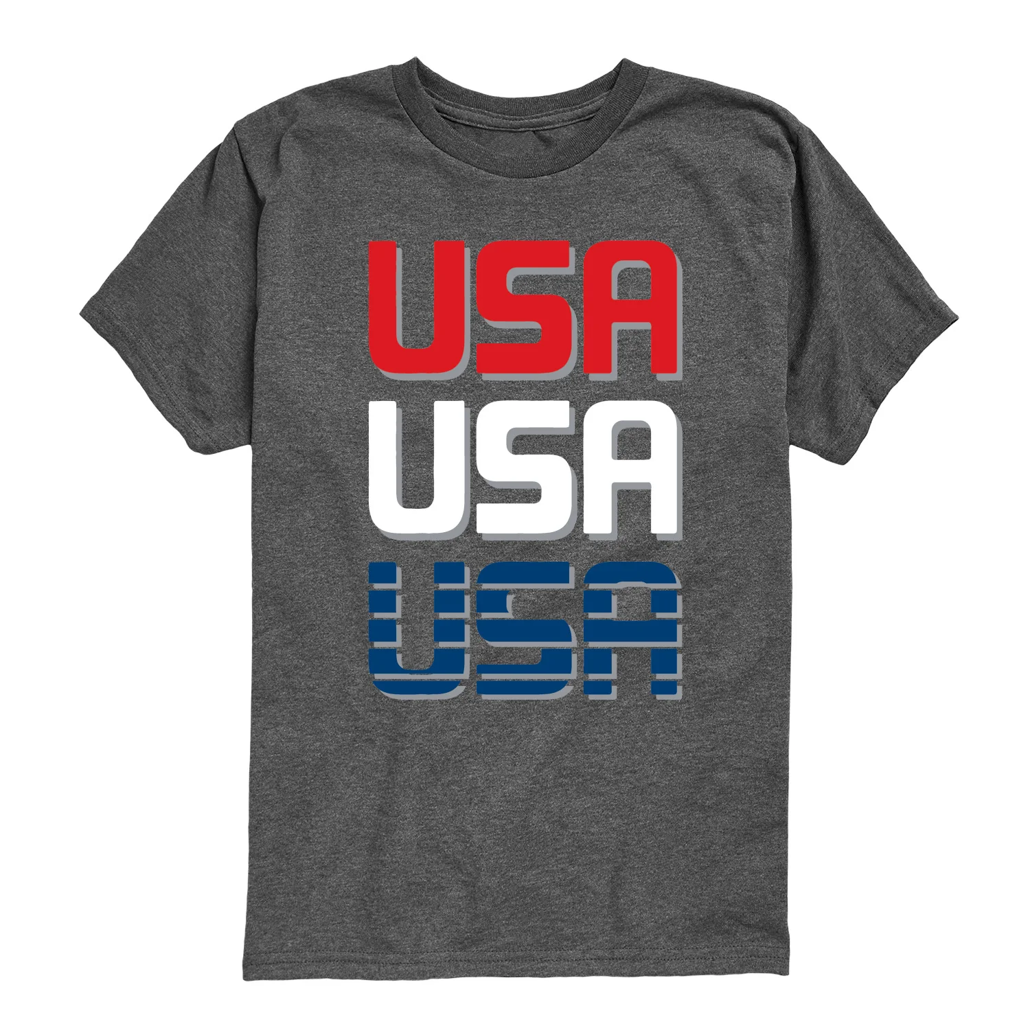 Instant Message - Red White & Blue USA - Youth Boys Short Sleeve Graphic T-Shirt - Image 4