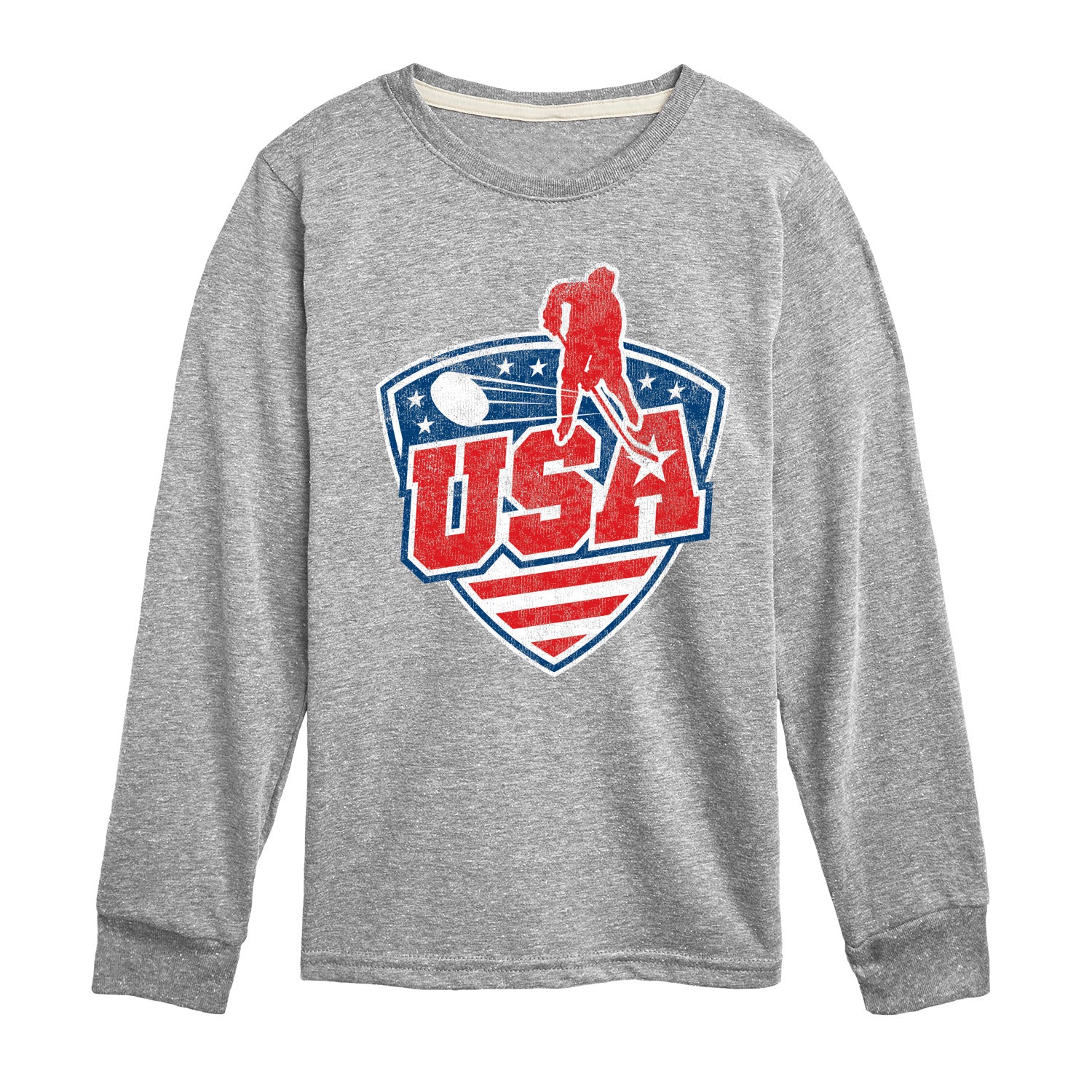 Instant Message - USA Hockey - Youth Boys Long Sleeve Graphic T-Shirt - Image 2