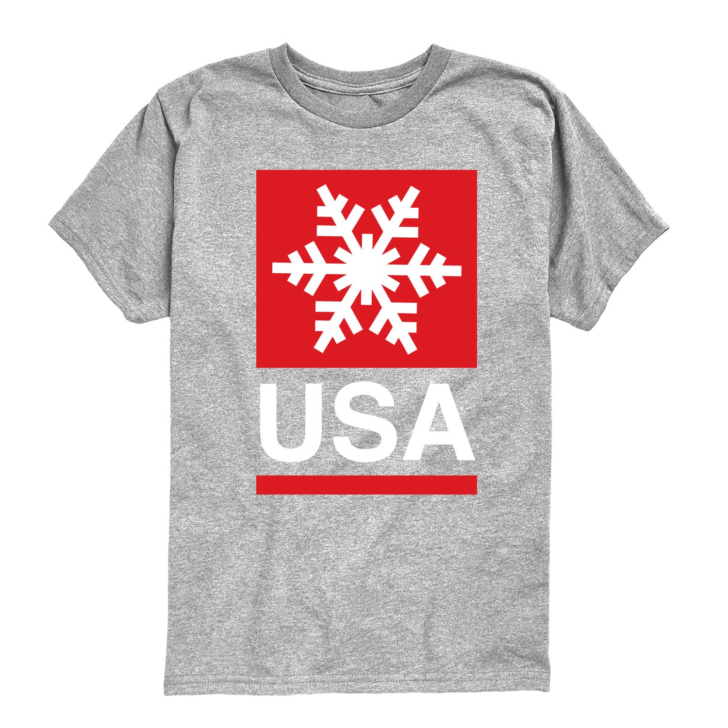 Instant Message - USA Snowflake - Youth Boys Short Sleeve Graphic T-Shirt - Image 2