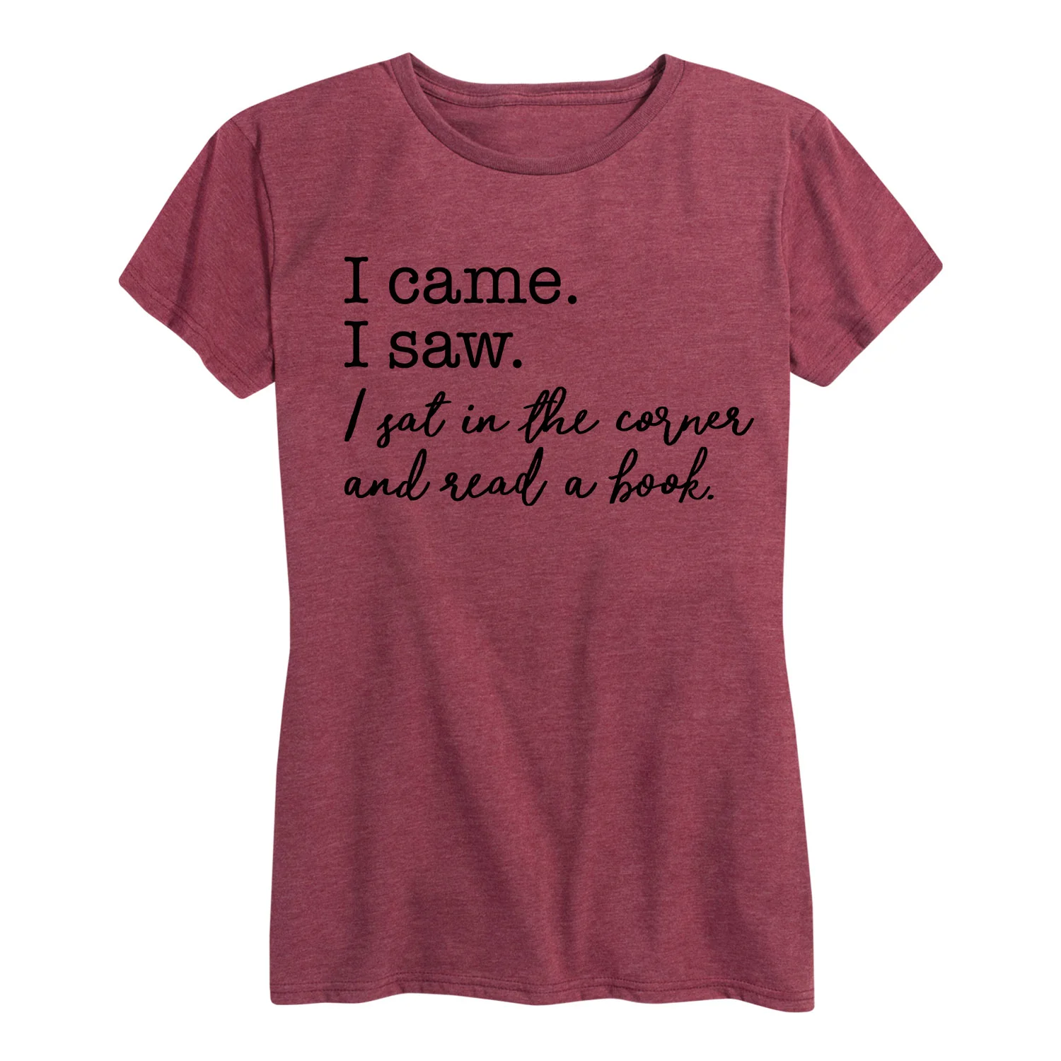Instant Message - I Came I Saw I Read a Book - Women's Short Sleeve Graphic T-shirt - Image 2