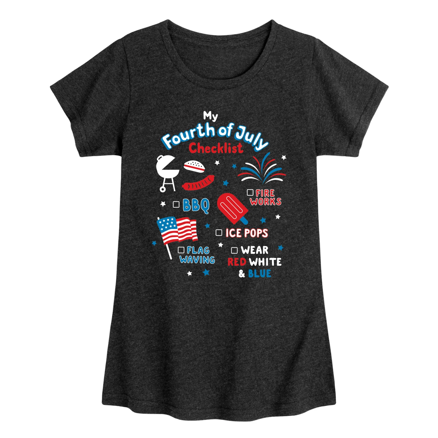 Instant Message - Fourth Checklist - Youth Girls Fitted Short Sleeve T-Shirt