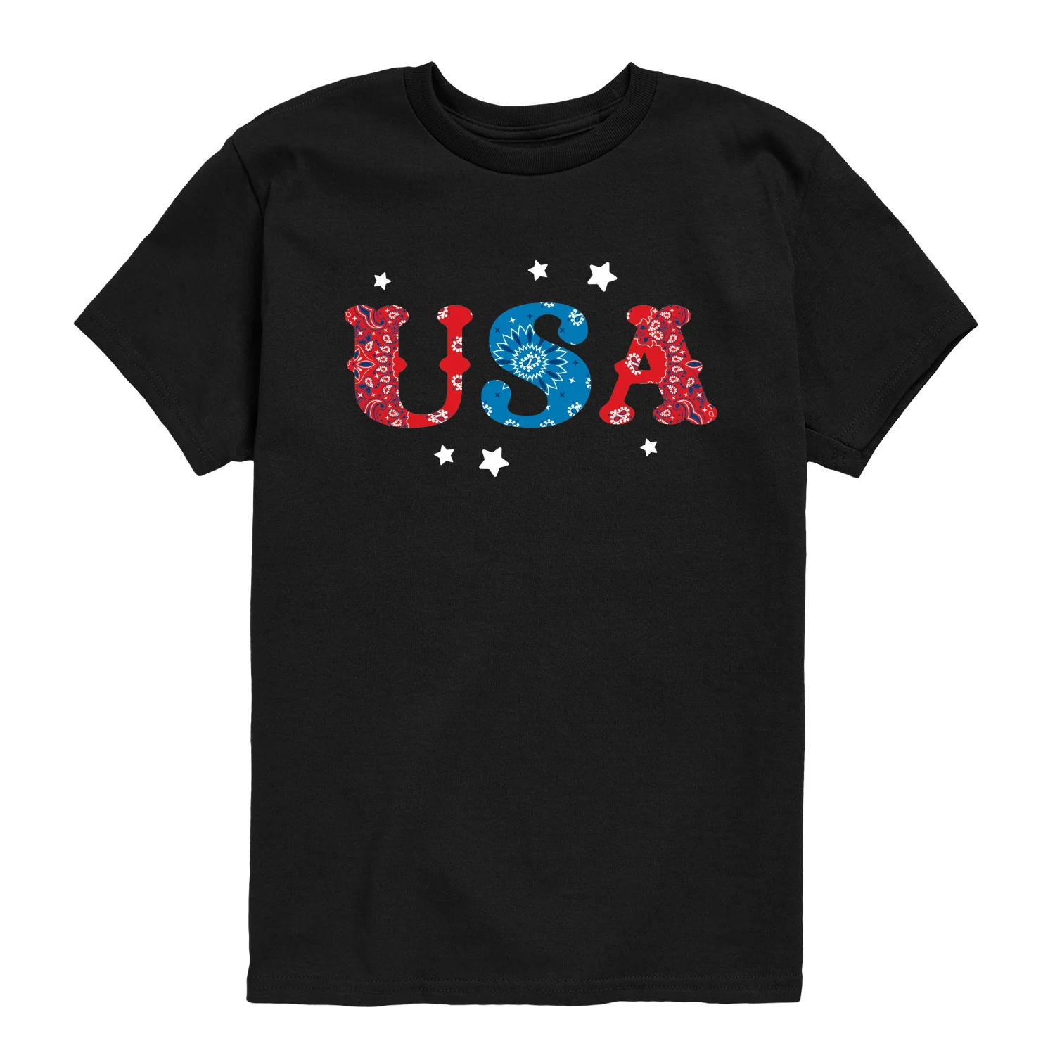 Instant Message - USA Handkerchief Fill - Youth Boys Short Sleeve Graphic T-Shirt - Image 2