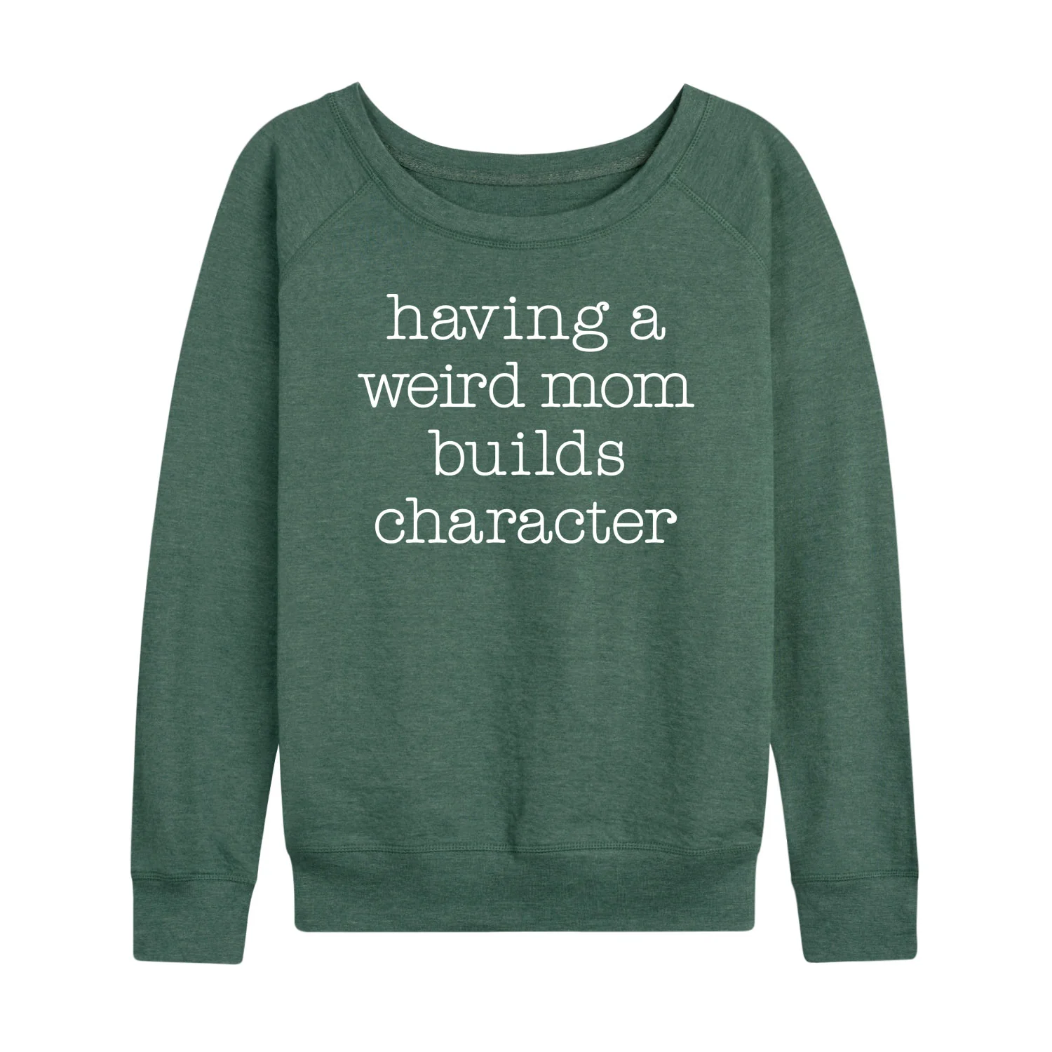Instant Message - Weird Mom Builds Character - Women's French Terry Long Sleeve Pullover - Image 4