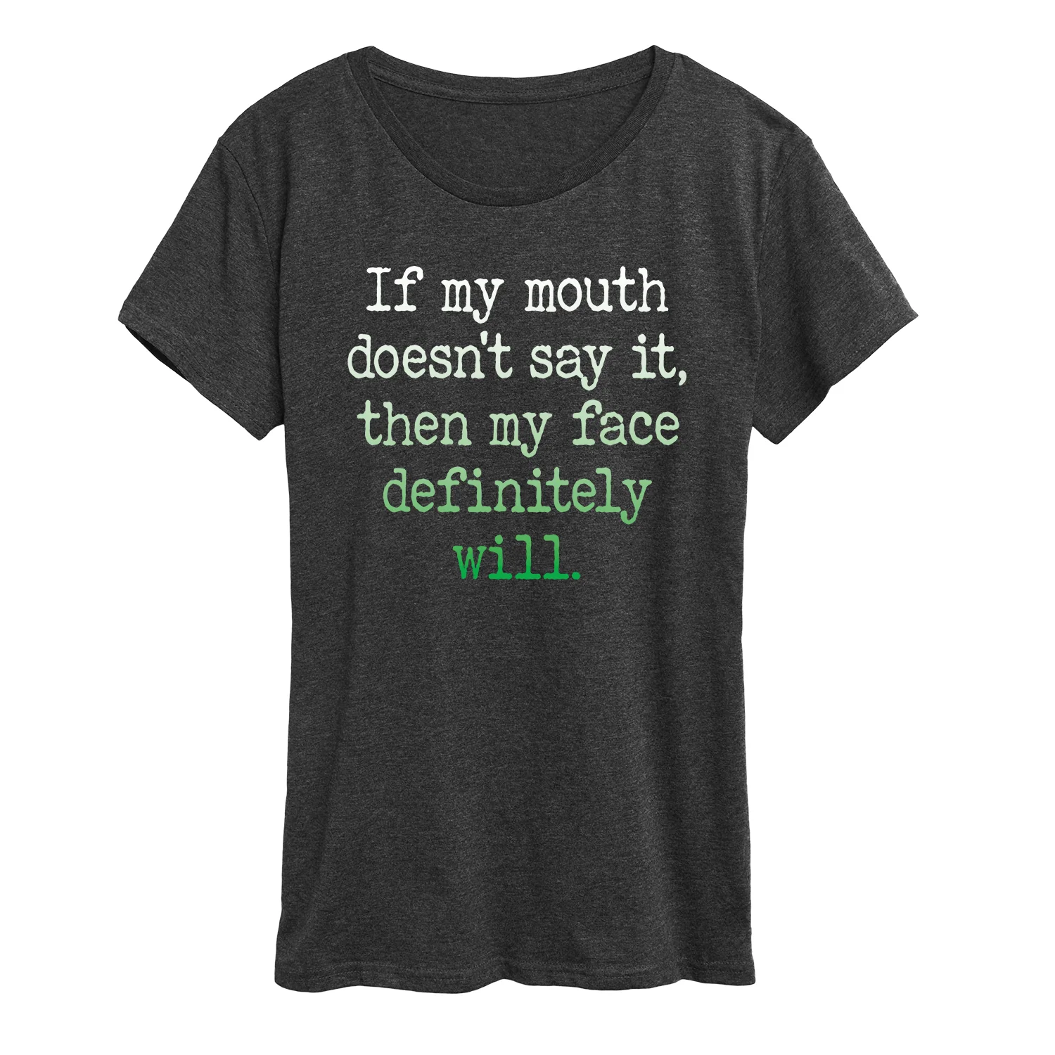Instant Message - If My Mouth Doesnt Say It Gradient- Women's Short Sleeve Graphic T-shirt - Image 2