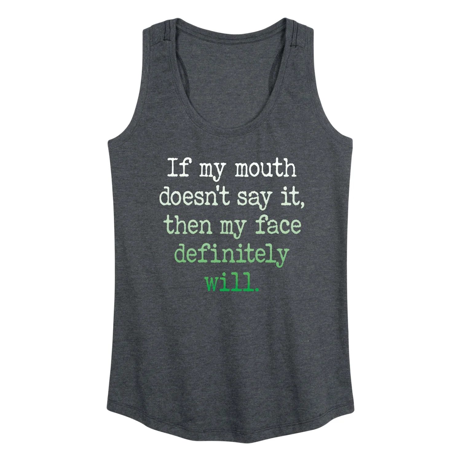 Instant Message - If My Mouth Doesnt Say It Gradient- Women's Racerback Tank - Image 2