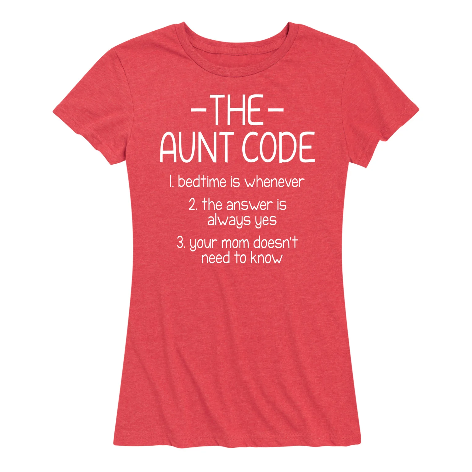 Instant Message - The Aunt Code - Women's Short Sleeve Graphic T-Shirt - Image 4